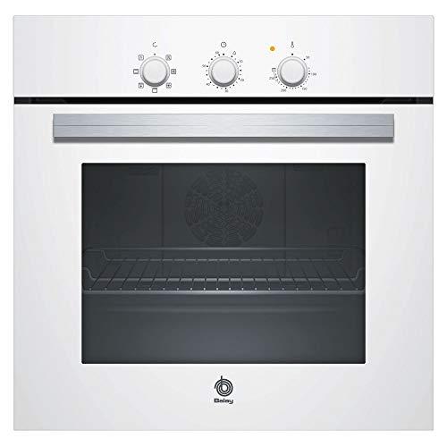 Balay, 3HB2010B0, Horno, A, 60 cm, 0,79 kWh/ciclo convencional, Inox | Cooking 3D, Blanco, 5 funciones, Avisador de paro de cocción