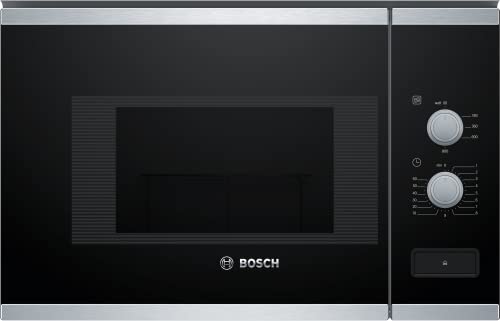 Bosch BFL520MS0 Microondas, 20 litros, Sin grill, Negro/Inox