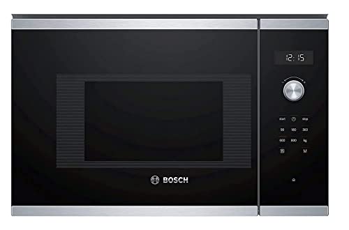 Bosch Serie 6 BFL524MS0 Integrado Solo - Microondas (Integrado, Solo microondas, 20 L, 800 W, Tocar, Negro, Acero inoxidable)