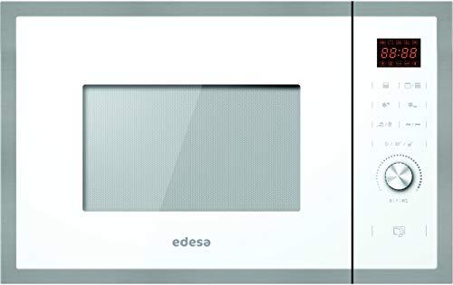 Edesa| Microondas Encastre Integrado | Modelo: EMW-2530-IG XWH | Microondas con grill | Capacidad de 25 L | 5 niveles de potencia | Acabado en cristal Negro