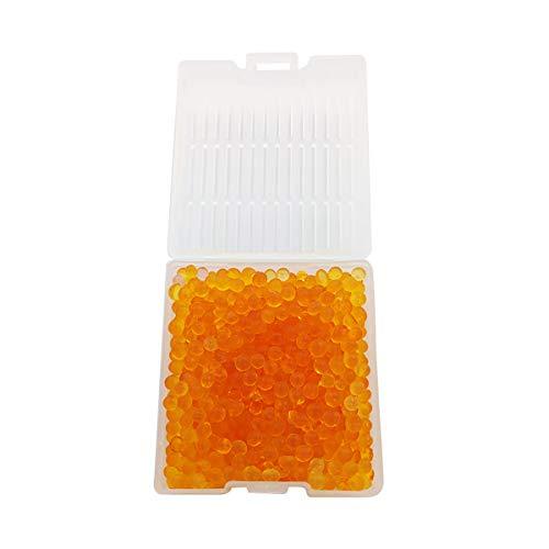 Queenbox - Gel de sílice recargable, deshumidificador con absorción deshidratante, cambio de color indicativo para el almacenamiento en casa del secador de aire, naranja, 2.4*2.2*0.9 inch